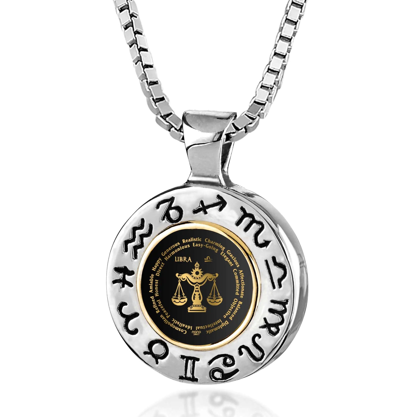 Libra Zodiac Sign Necklace