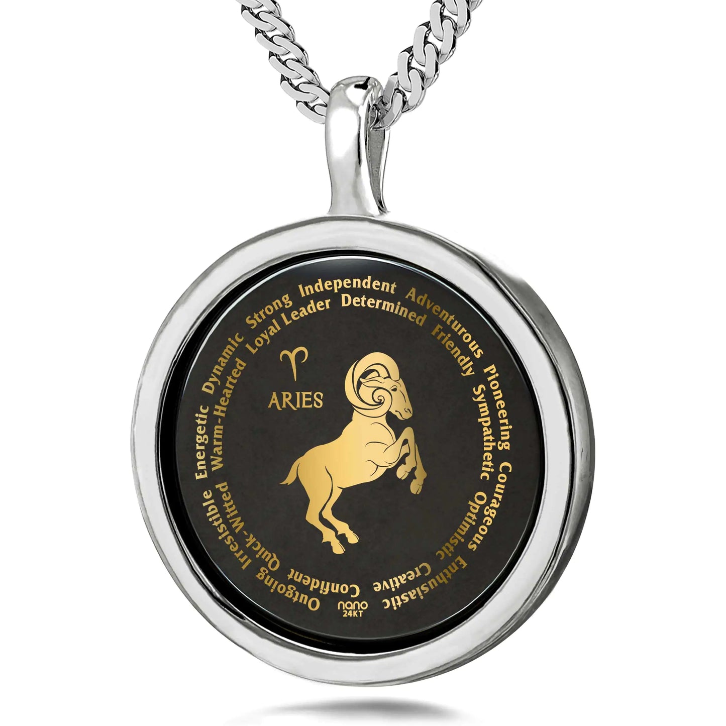 Aries Necklaces for Lovers of the Zodiac 24k Gold Inscribed