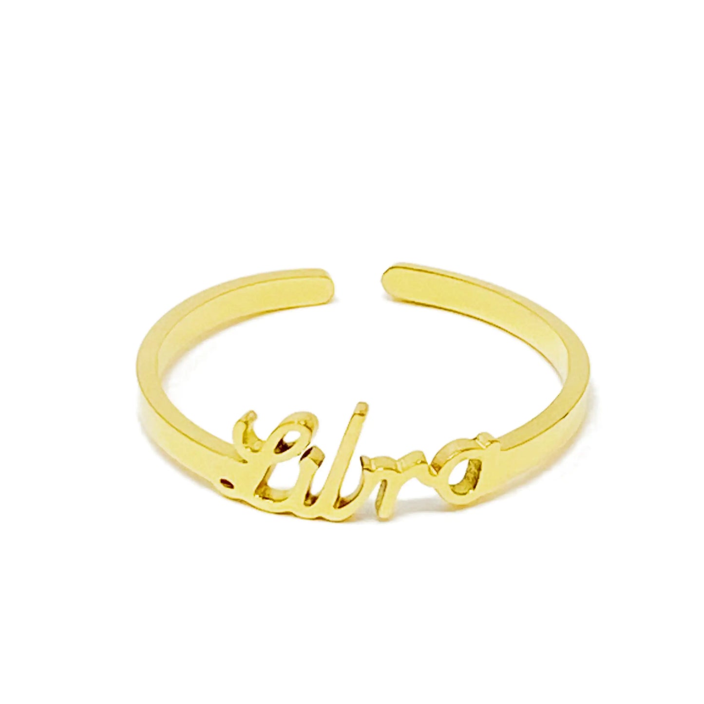 Scripted Zodiac Ring