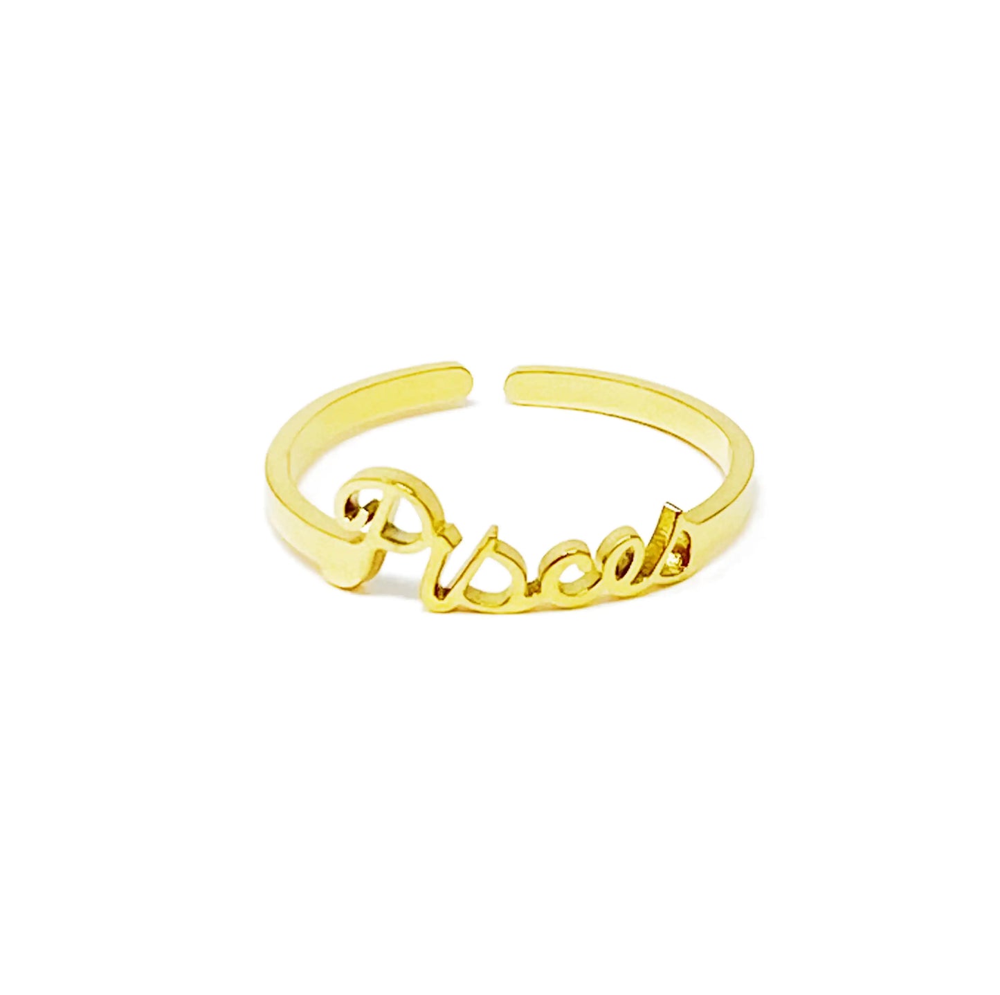 Scripted Zodiac Ring